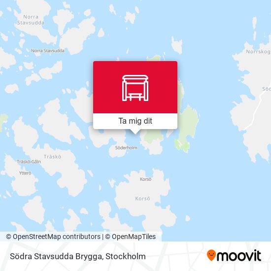 Södra Stavsudda Brygga karta