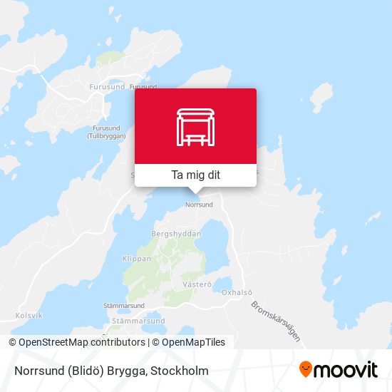 Norrsund (Blidö) Brygga karta