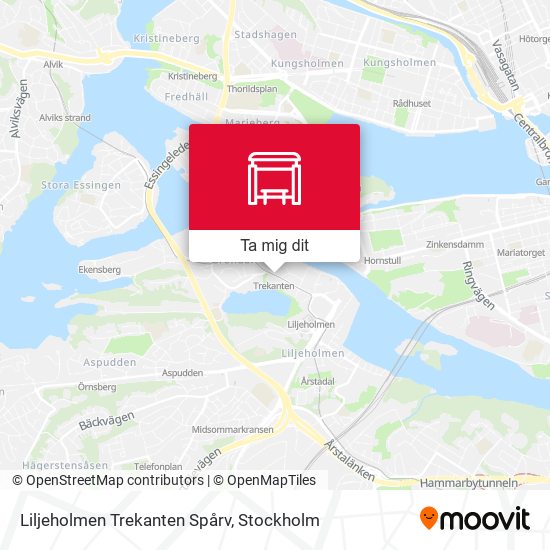 Liljeholmen Trekanten Spårv karta