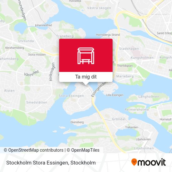 Stockholm Stora Essingen karta
