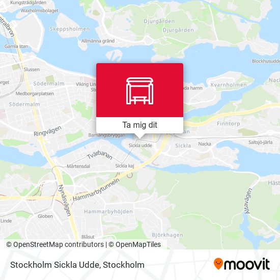 Stockholm Sickla Udde karta