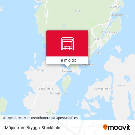 Möjaström Brygga karta