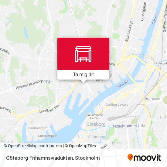 Göteborg Frihamnsviadukten karta