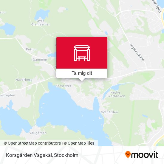 Korsgården Vägskäl karta