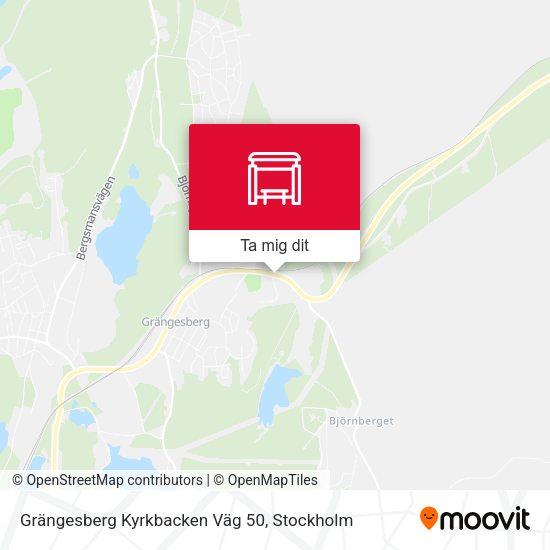 Grängesberg Kyrkbacken Väg 50 karta