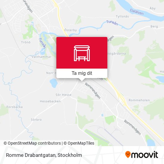 Romme Drabantgatan karta