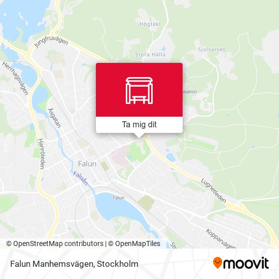 Falun Manhemsvägen karta