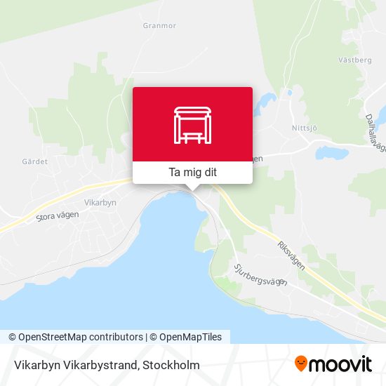 Vikarbyn Vikarbystrand karta