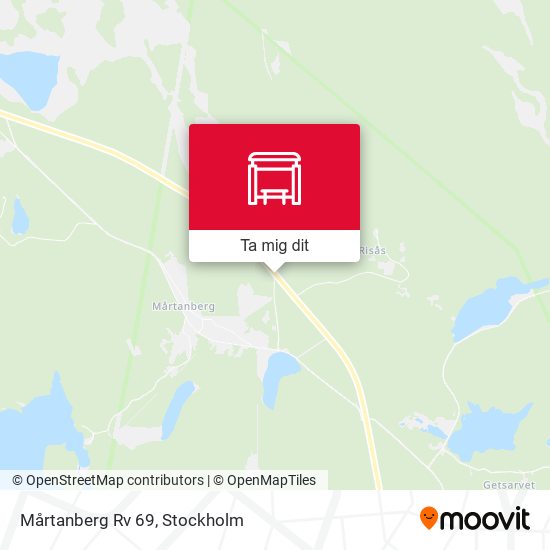 Mårtanberg Rv 69 karta