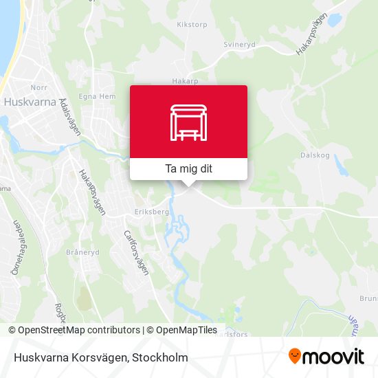 Huskvarna Korsvägen karta