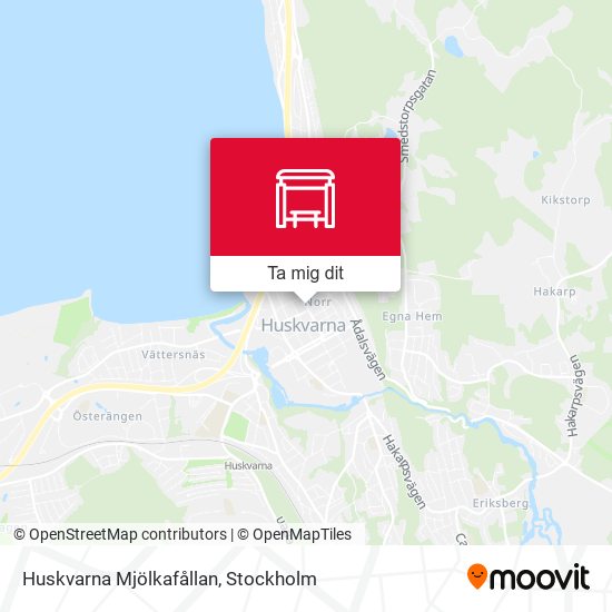 Huskvarna Mjölkafållan karta