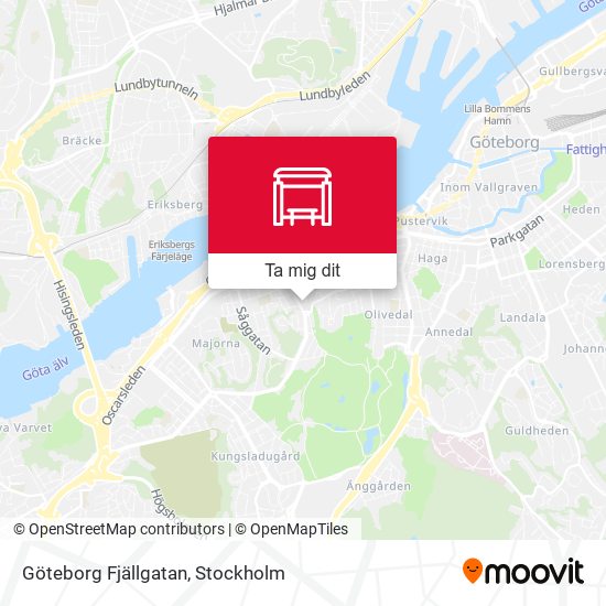 Göteborg Fjällgatan karta