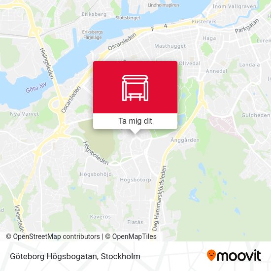 Göteborg Högsbogatan karta