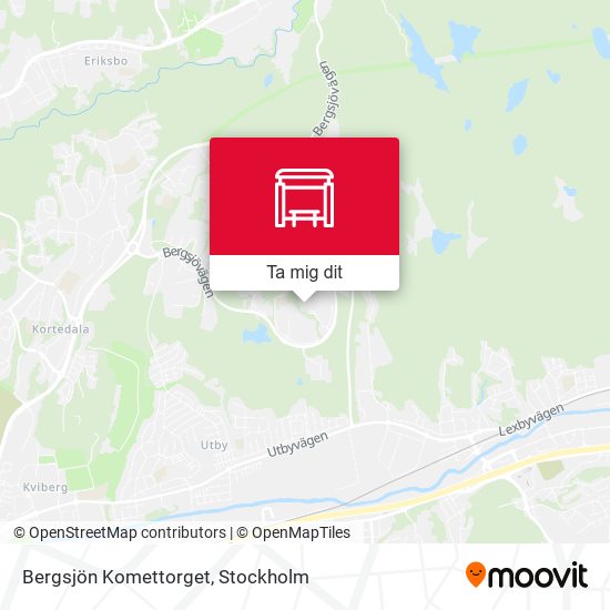 Bergsjön Komettorget karta