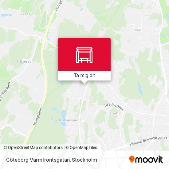 Göteborg Varmfrontsgatan karta