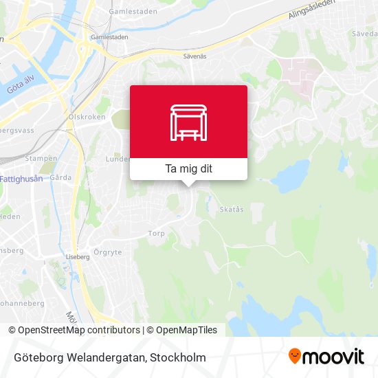 Göteborg Welandergatan karta