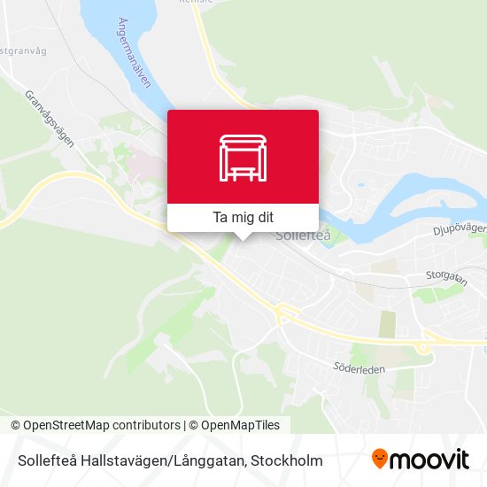 Sollefteå Hallstavägen / Långgatan karta