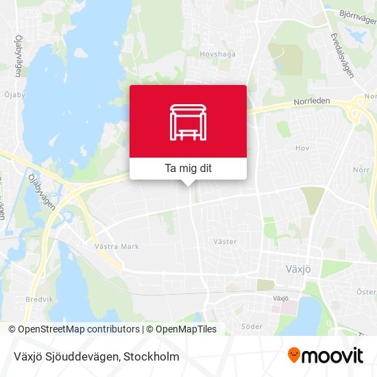 Växjö Sjöuddevägen karta