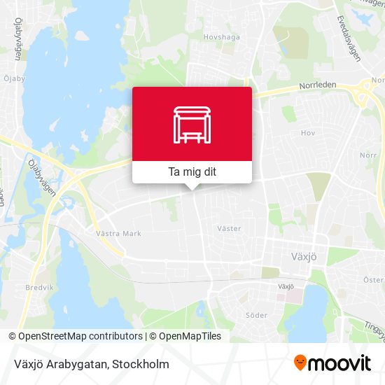 Växjö Arabygatan karta