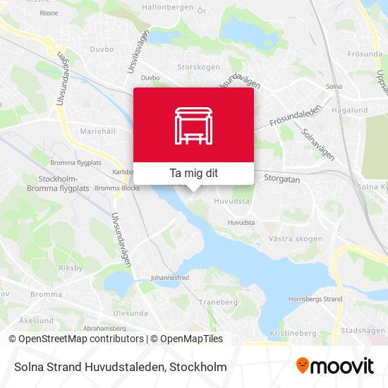 Solna Strand Huvudstaleden karta