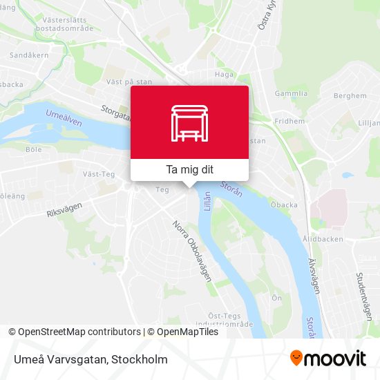 Umeå Varvsgatan karta
