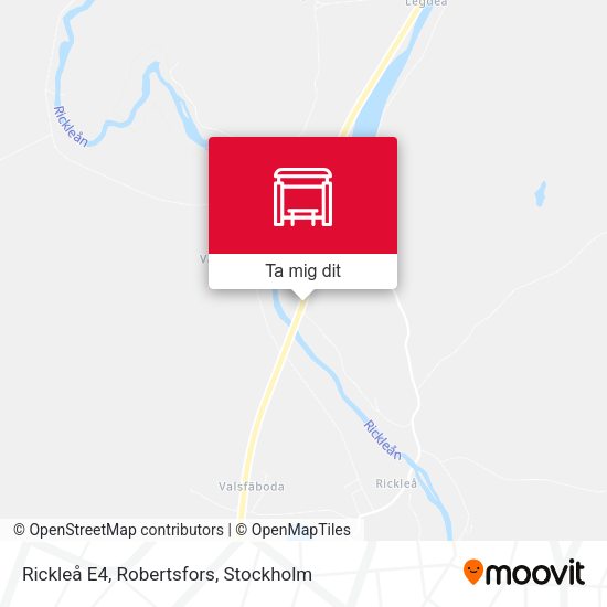 Rickleå E4, Robertsfors karta