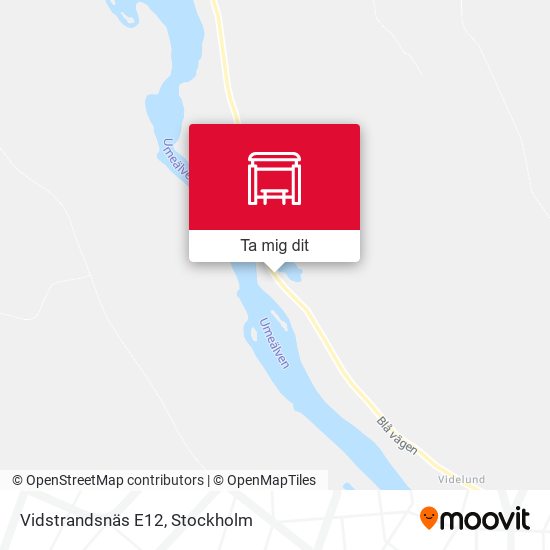 Vidstrandsnäs E12 karta