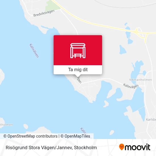 Risögrund Stora Vägen/Jannev karta