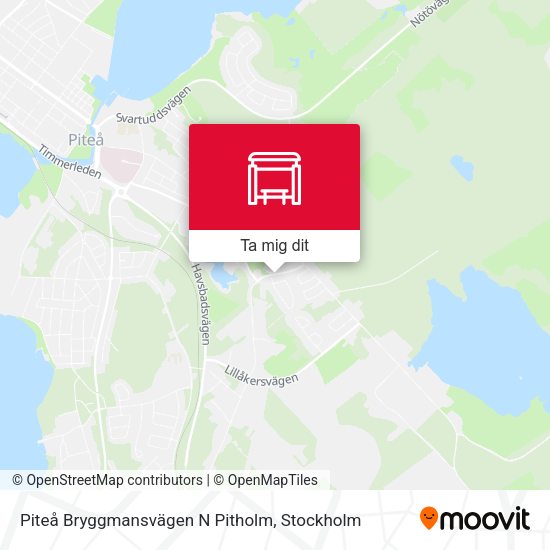 Piteå Bryggmansvägen N Pitholm karta