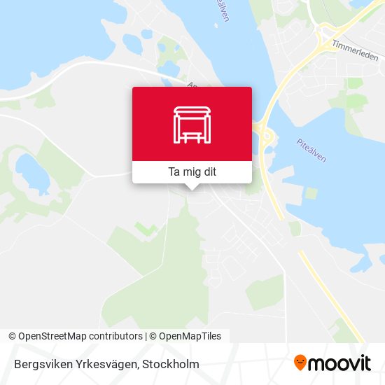 Bergsviken Yrkesvägen karta