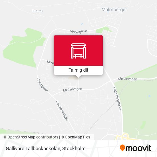 Gällivare Tallbackaskolan karta