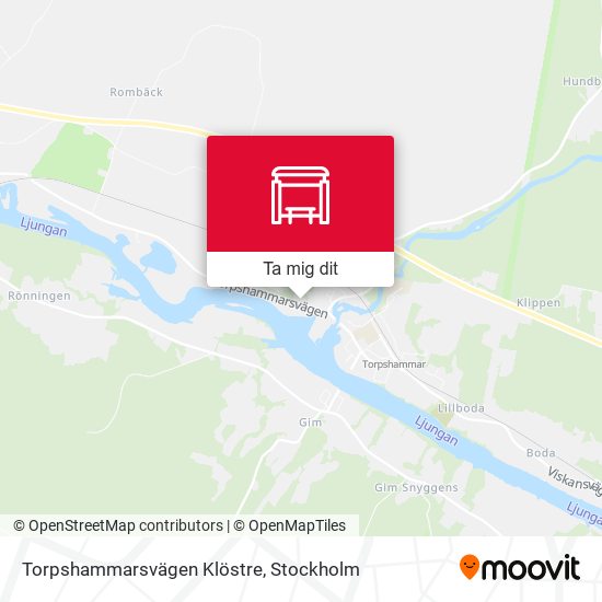 Torpshammarsvägen Klöstre karta
