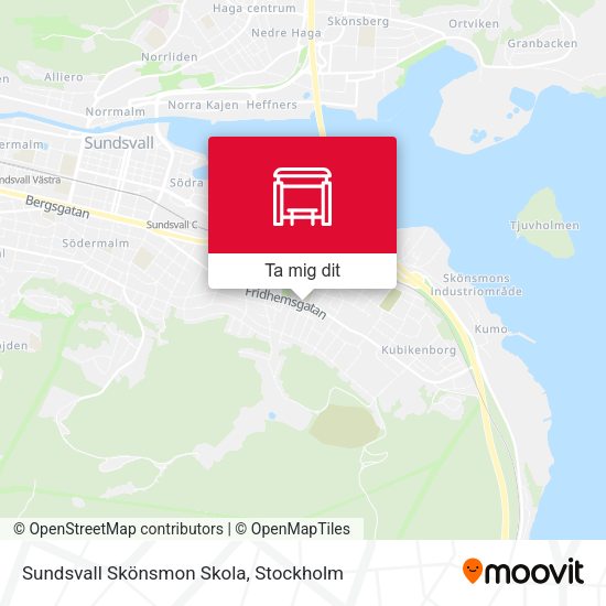 Sundsvall Skönsmon Skola karta