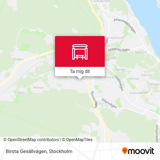 Birsta Gesällvägen karta