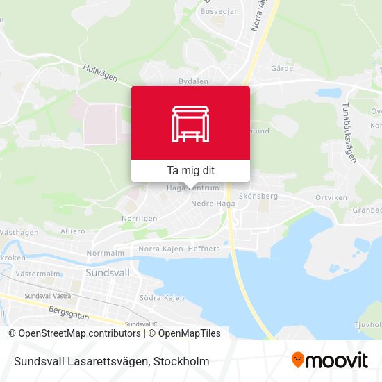 Sundsvall Lasarettsvägen karta