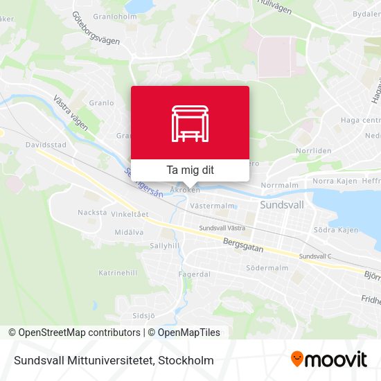 Sundsvall Mittuniversitetet karta