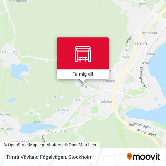 Timrå Vävland Fågelvägen karta
