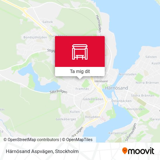Härnösand Aspvägen karta