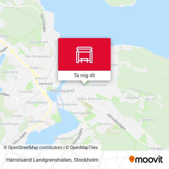 Härnösand Landgrenshallen karta