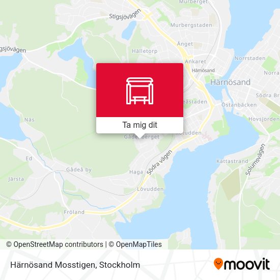 Härnösand Mosstigen karta