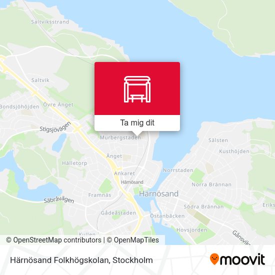 Härnösand Folkhögskolan karta