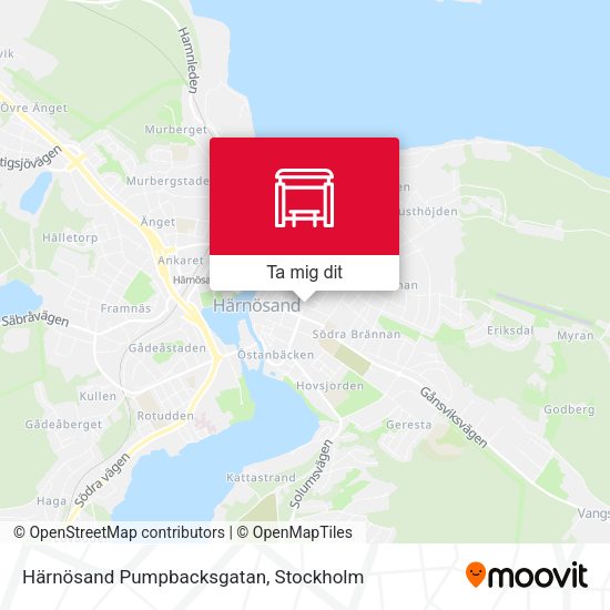Härnösand Pumpbacksgatan karta