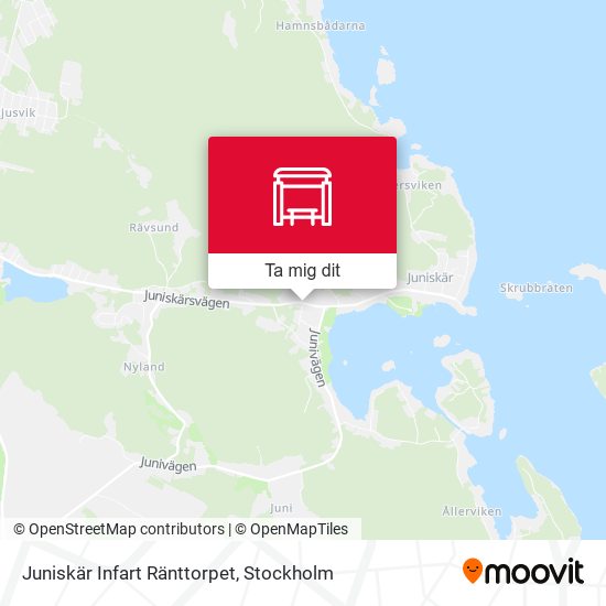 Juniskär Infart Ränttorpet karta