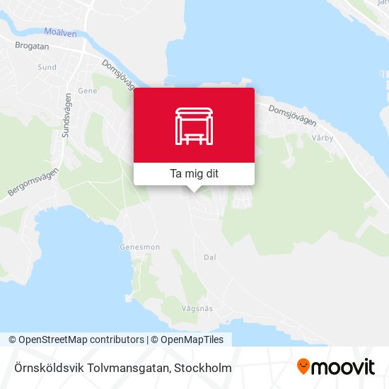 Örnsköldsvik Tolvmansgatan karta
