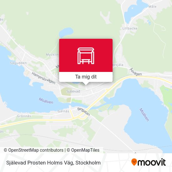 Själevad Prosten Holms Väg karta