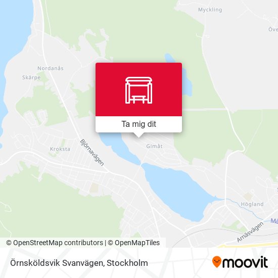 Örnsköldsvik Svanvägen karta