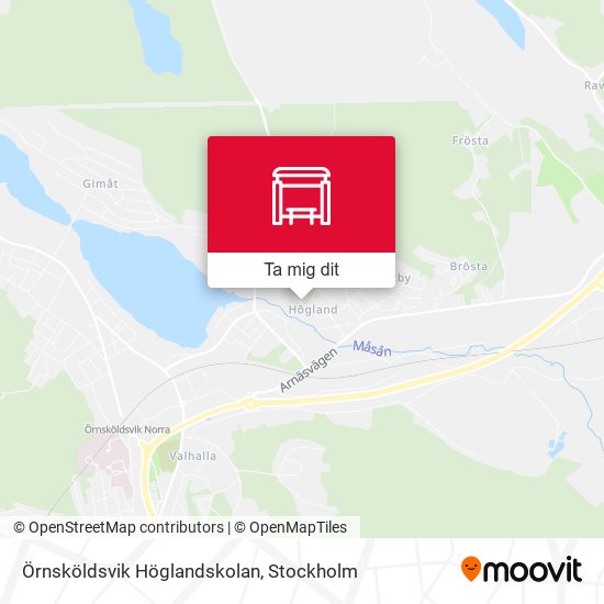 Örnsköldsvik Höglandskolan karta