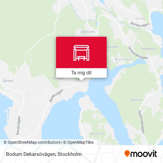 Bodum Dekarsövägen karta