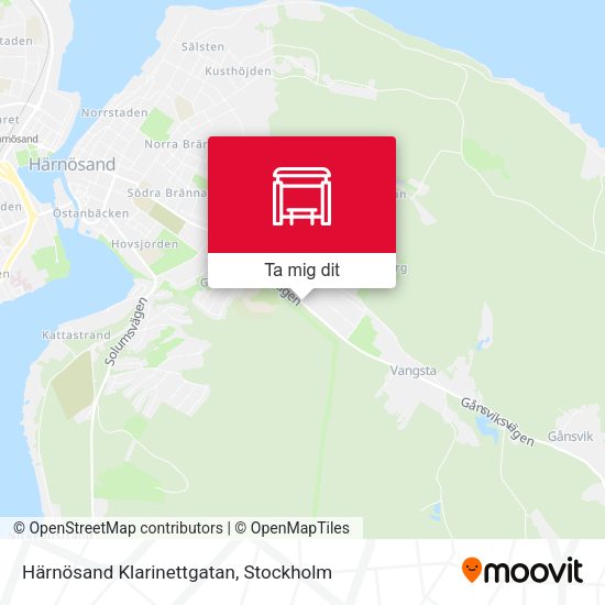 Härnösand Klarinettgatan karta