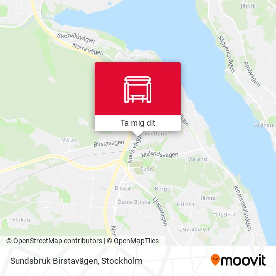 Sundsbruk Birstavägen karta